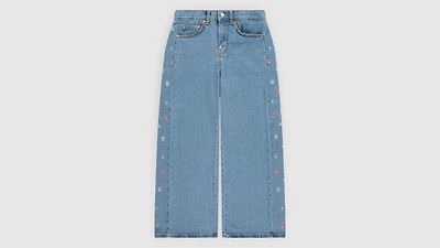 High Rise Baggy W/ Embroidery Big Girls 8-20