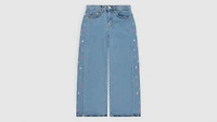 High Rise Baggy W/ Embroidery Big Girls 8-20