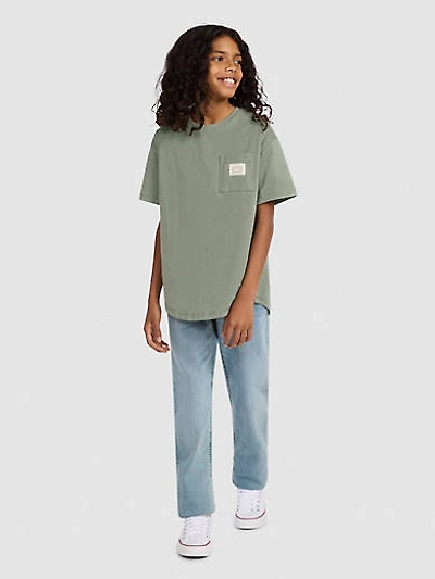 Curved Hem Pocket Tee Big Boys S-XL