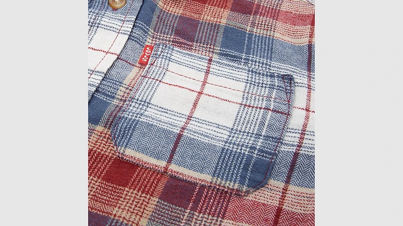 Indigo Plaid Twill Shirt Little Boys 4-6X