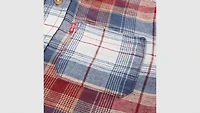 Indigo Plaid Twill Shirt Little Boys 4-6X