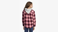 Hooded Woven Top Big Girls 7-16