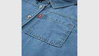 Ss Denim Top Little Girls 4-6X