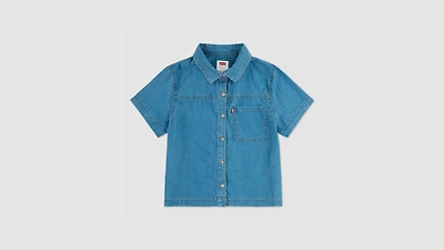 Ss Denim Top Big Girls S-XL