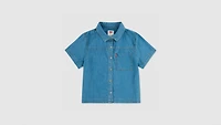 Ss Denim Top Big Girls S-XL