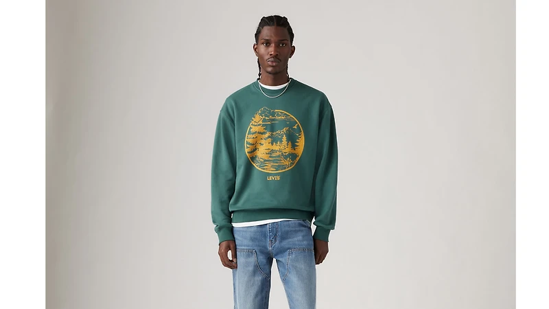 Relaxed Graphic Crewneck Sweatshirt