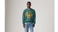 Relaxed Graphic Crewneck Sweatshirt