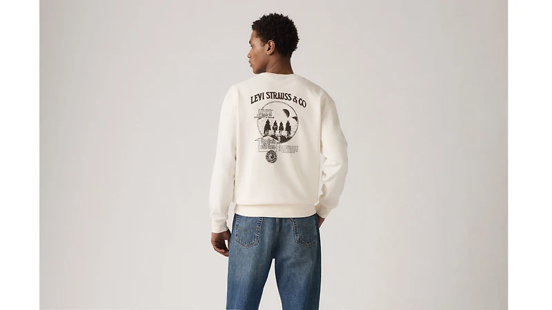 Relaxed Graphic Crewneck Sweatshirt