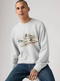 Relaxed Graphic Crewneck Sweatshirt