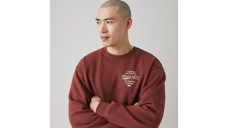 Relaxed Graphic Crewneck Sweatshirt