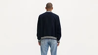 Faux Suede Varsity Jacket