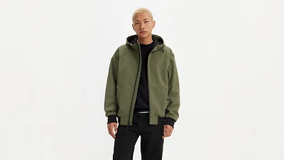 Soft Shell Hoodie Bomber Jacket