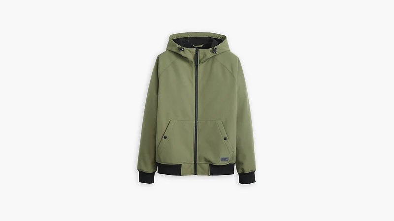 Soft Shell Hoodie Bomber Jacket