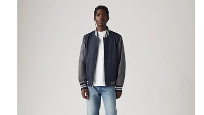 Lightweight Colorblock Varsity Jacket