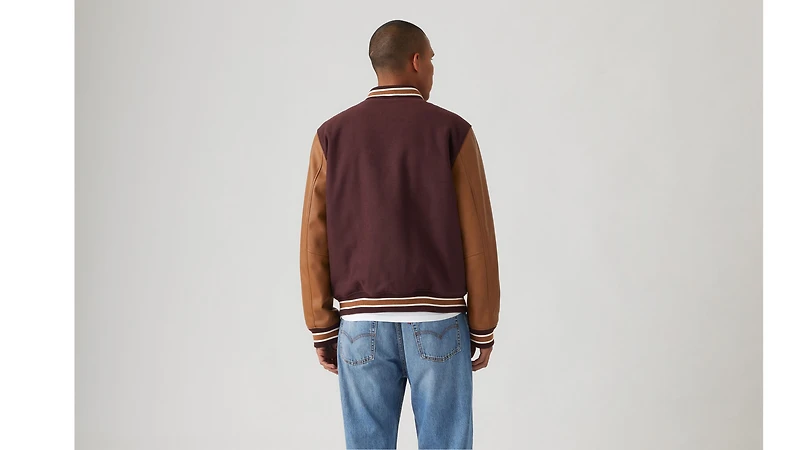 Mixed Media Varsity Jacket