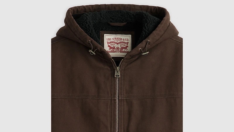 Sherpa Lined Hooded Jacket