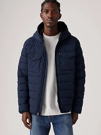 Hooded 2 Chest Pocket Puffer Jacket