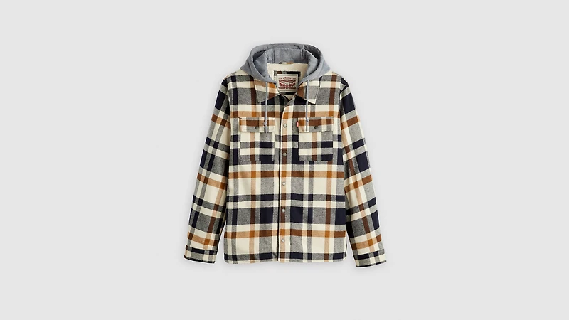Cotton Plaid Sherpa Lined Shacket