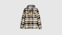 Cotton Plaid Sherpa Lined Shacket