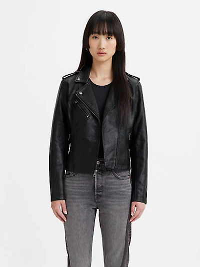 Faux Leather Moto Jacket