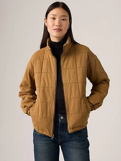 Box Quilted Relaxed Cotton Jacket