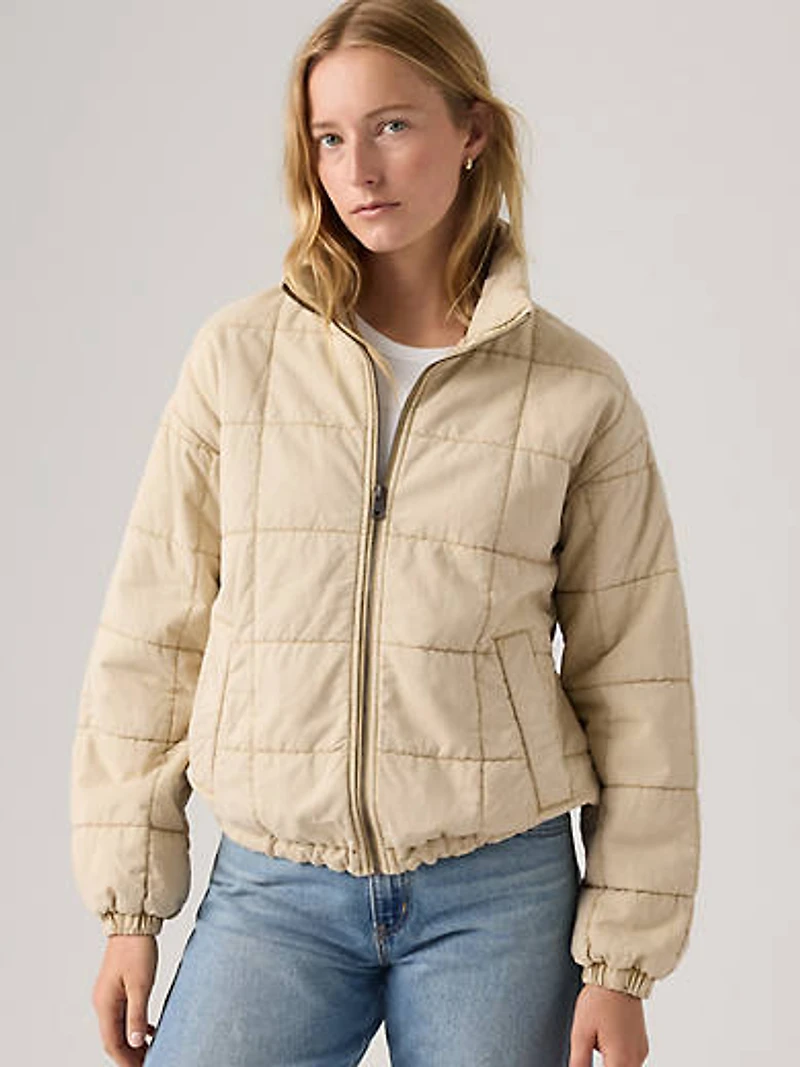 Box Quilted Relaxed Cotton Jacket