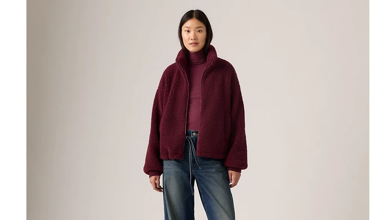 Zip Front Sherpa Jacket