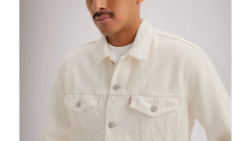 Cotton Linen Trucker Jacket