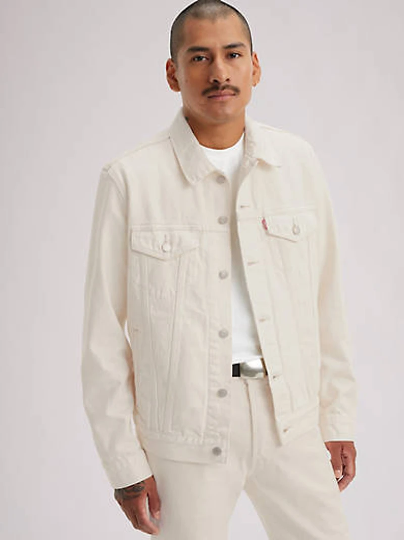 Cotton Linen Trucker Jacket