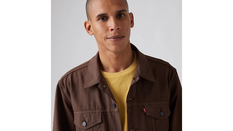 Cotton Linen Trucker Jacket