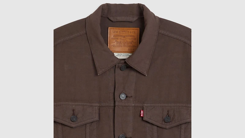Cotton Linen Trucker Jacket