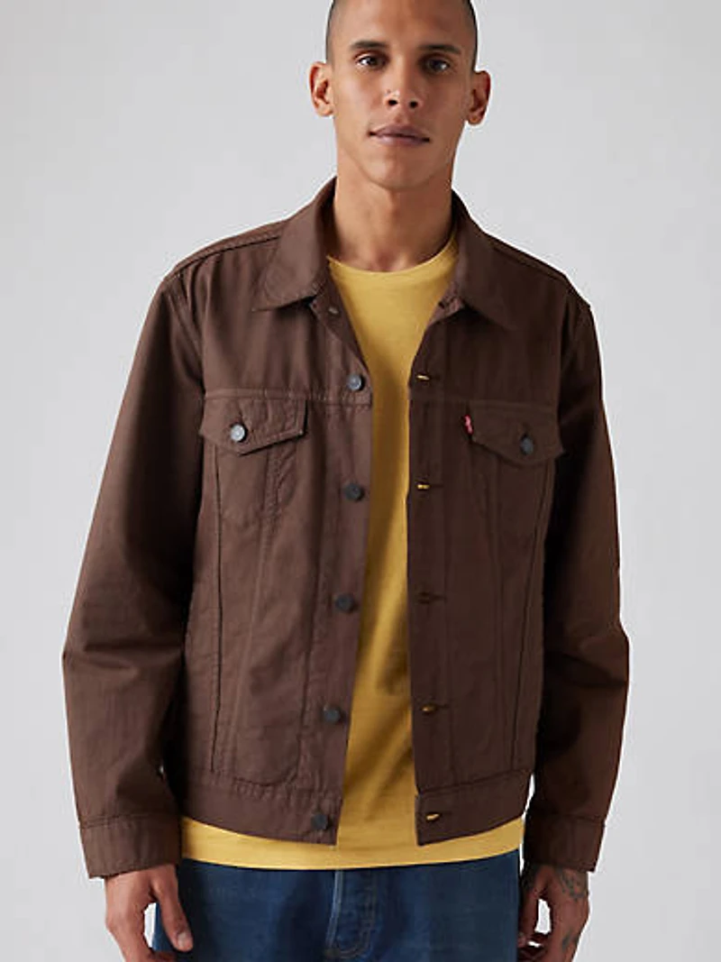 Cotton Linen Trucker Jacket