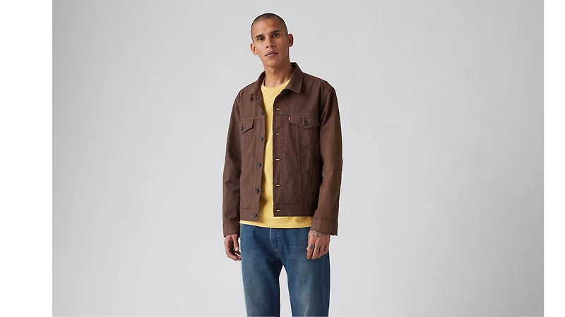 Cotton Linen Trucker Jacket