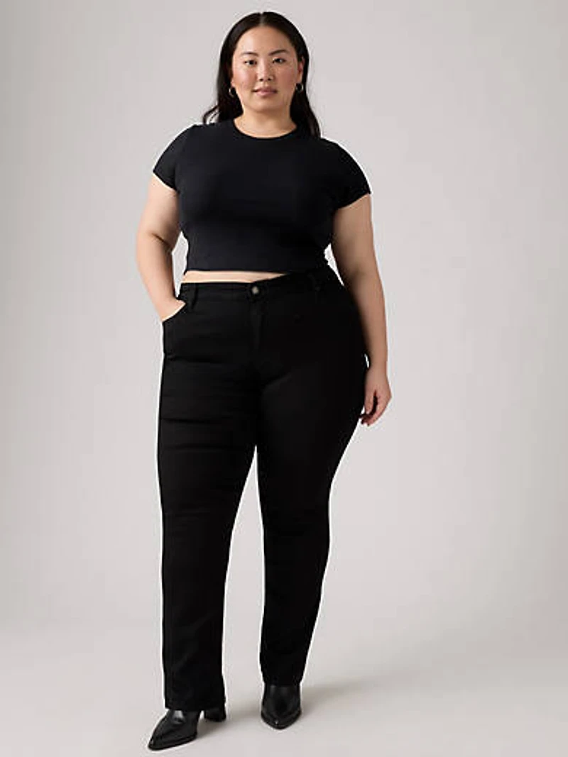 724 High Rise Slim Straight Fit Women's Jeans (Plus Size