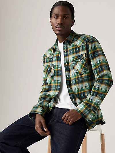 Classic Standard Fit Western Flannel Shirt