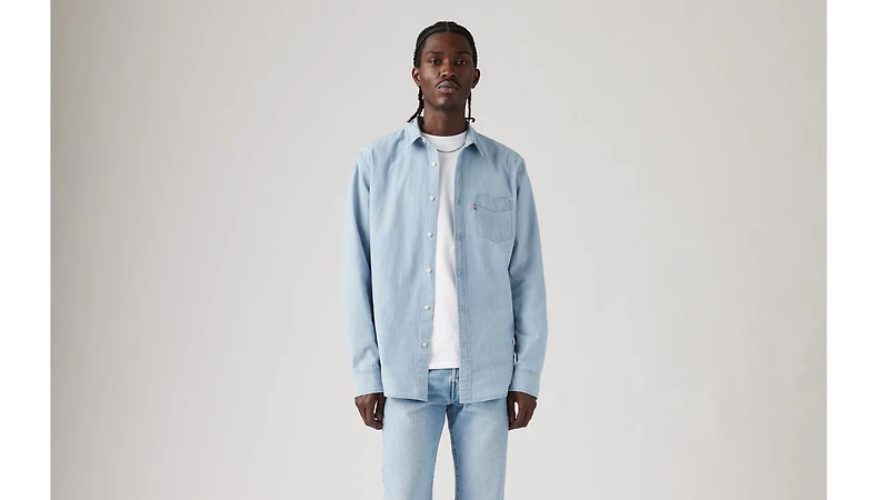 Sunset One Pocket Button-Up Shirt