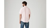 Short Sleeve Sunset Cotton Linen One Pocket Shirt