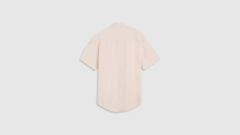 Short Sleeve Sunset Cotton Linen One Pocket Shirt