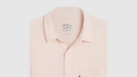 Short Sleeve Sunset Cotton Linen One Pocket Shirt