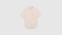 Short Sleeve Sunset Cotton Linen One Pocket Shirt