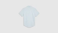 Short Sleeve Sunset Cotton Linen One Pocket Shirt