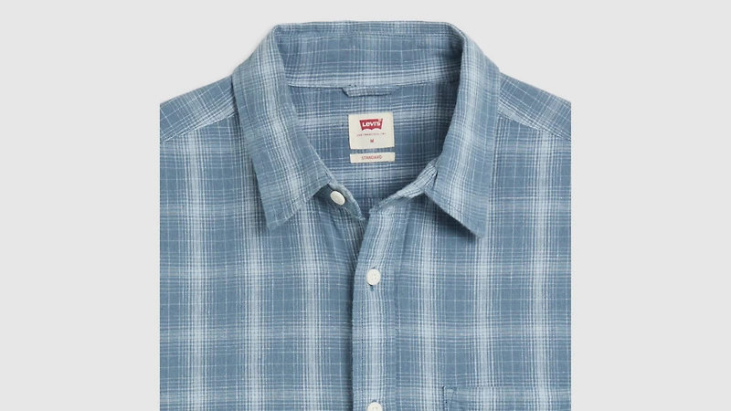 Short Sleeve Sunset Cotton Linen One Pocket Shirt