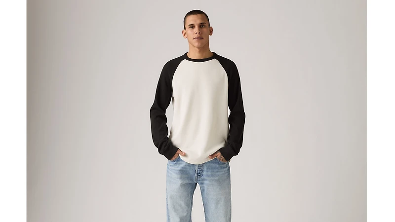Thermal Raglan Crewneck T-Shirt