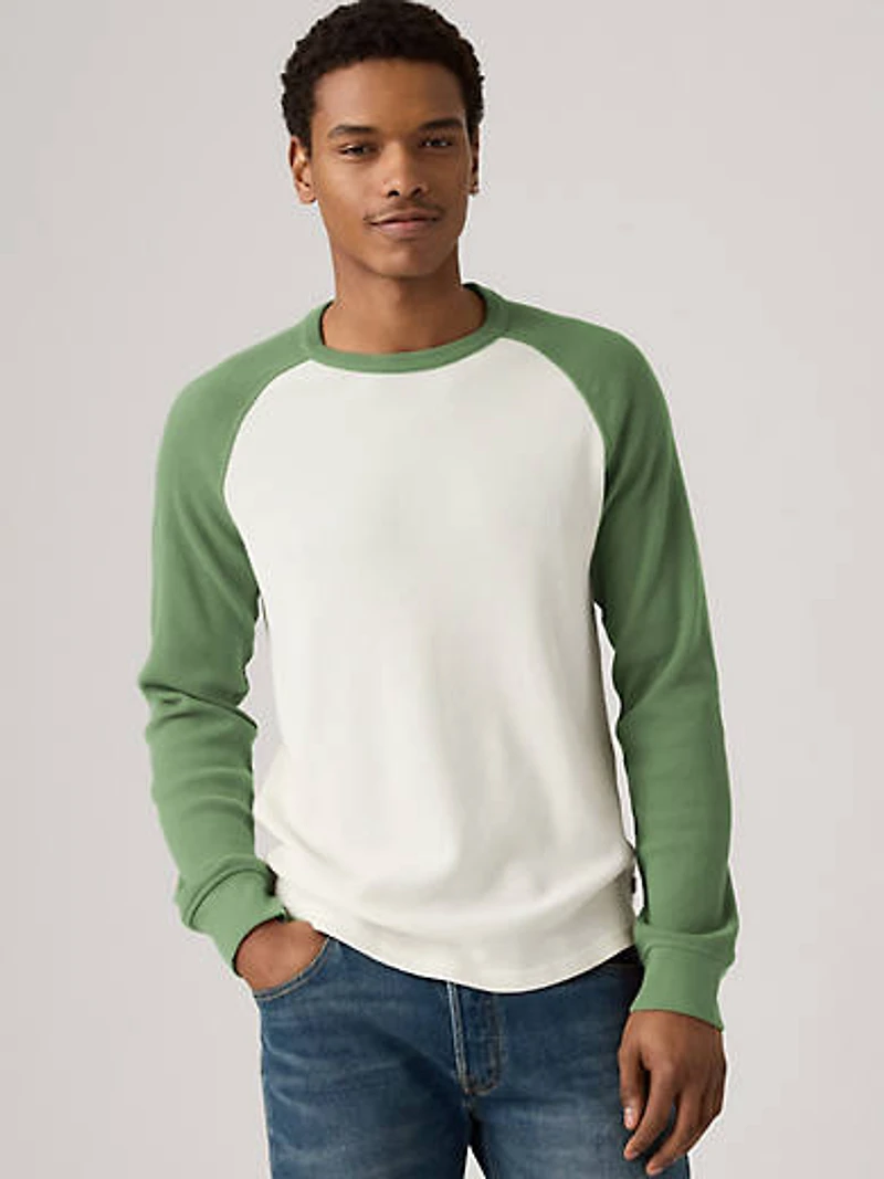 Thermal Raglan Crewneck T-Shirt