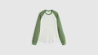 Thermal Raglan Crewneck T-Shirt