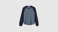 Thermal Raglan Crewneck T-Shirt