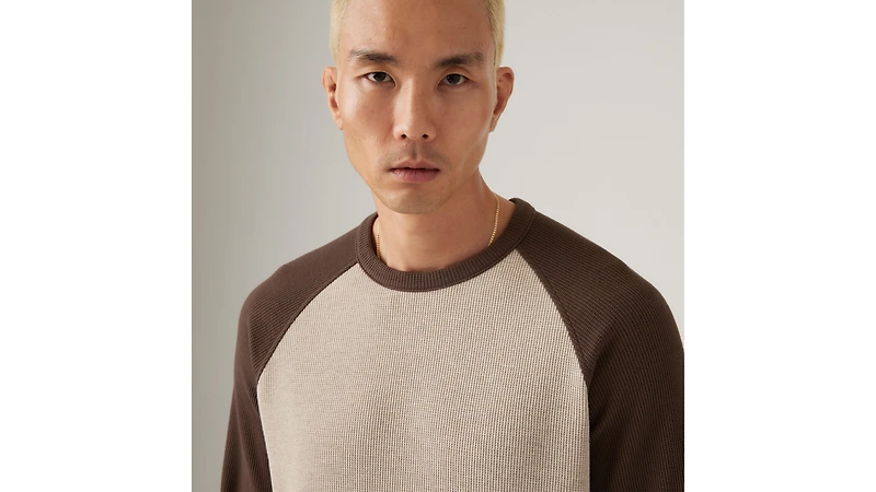 Thermal Raglan Crewneck T-Shirt