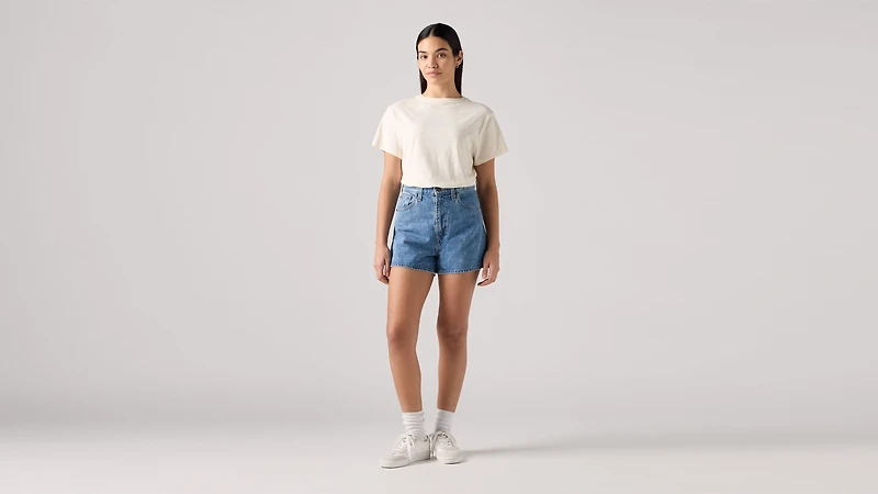 High Waisted Mom Women's Shorts