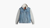 Hybrid Hoodie Trucker Jacket (Tall)