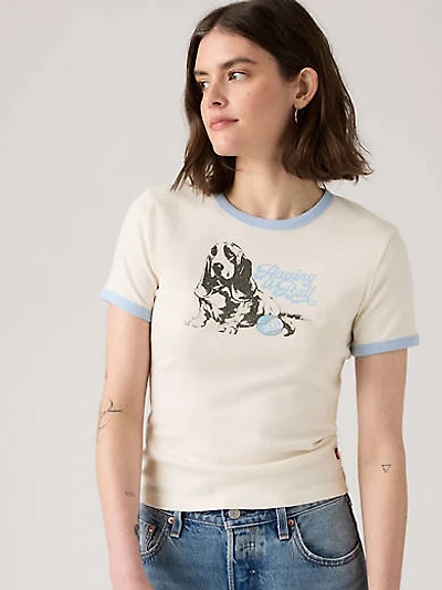 Graphic Logo Ringer Rickie Tee